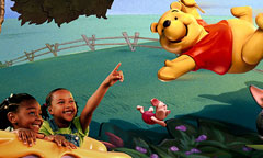 The many adventures of Winnie the Pooh attraction at the Magic Kingdom theme park.
